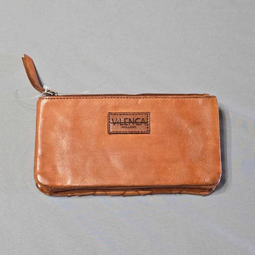 Vilenca Holland Genuine Leather Bifold Zip-Around Clutch Wallet